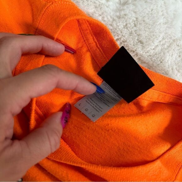 Thrasher Magazine bright orange unisex graphic tee with island theme - Picture 4 of 6